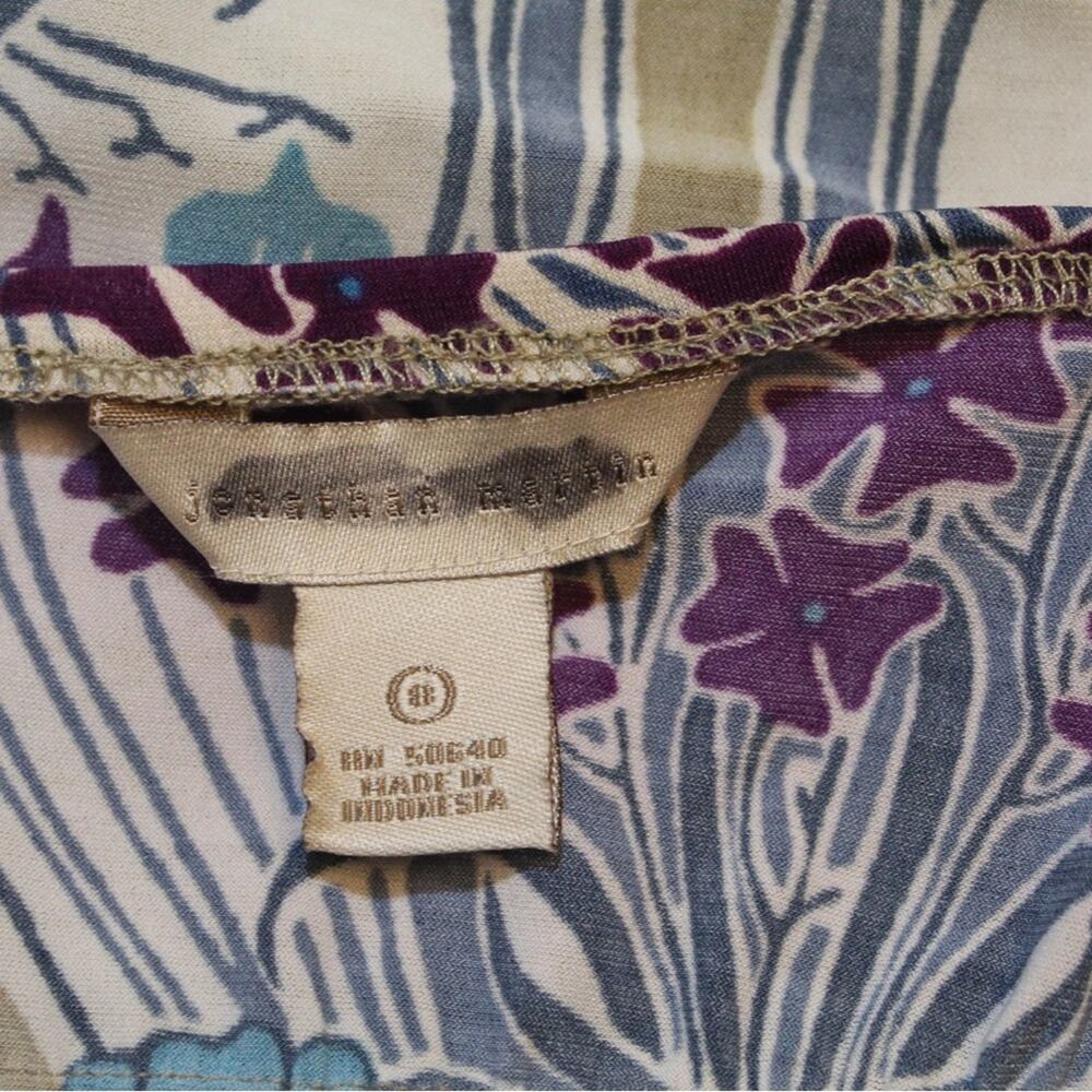 Jonathan Martin Women’s Blue Purple Art Nouveau Print Maxi Dress – Size 10 - Picture 4 of 4